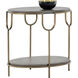Arya 24 X 22.5 inch Grey / Antique Brass Side Table